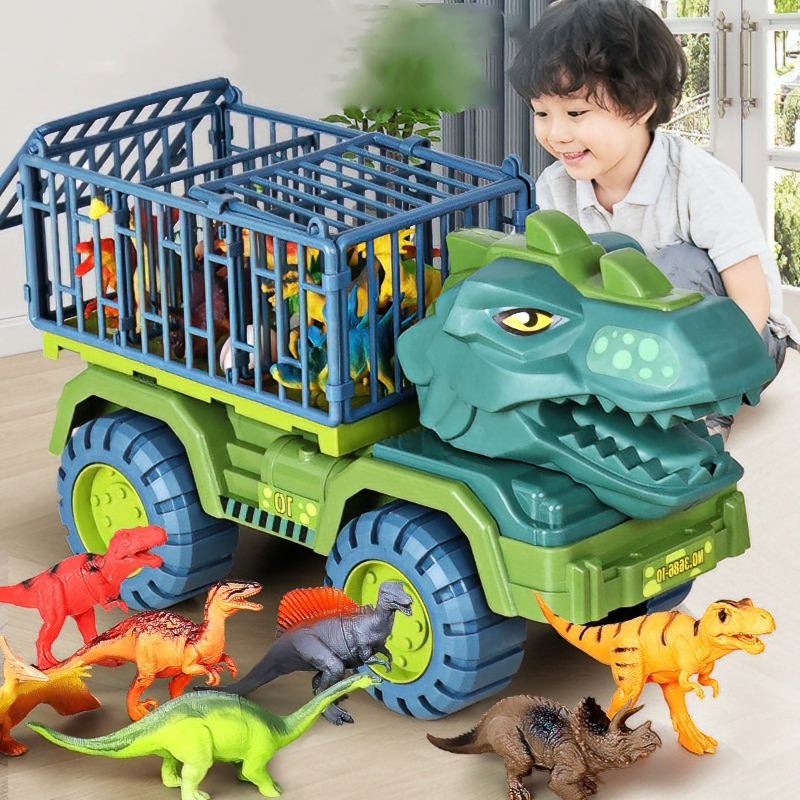 Oversized Dinosaur Zoo Truck Transport Set