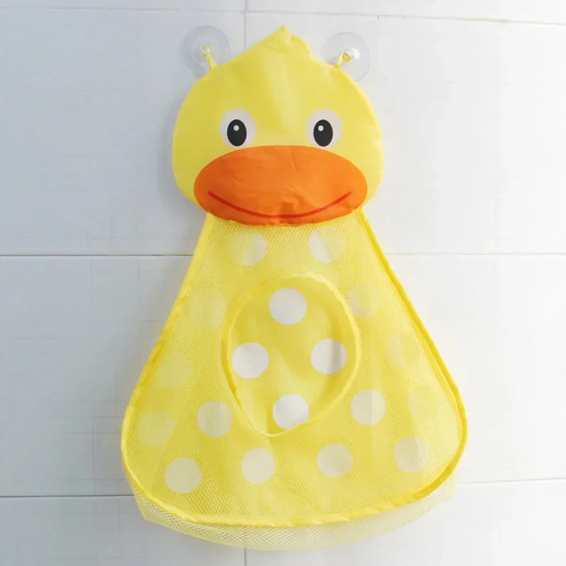 Dinosaur Baby Bath Toy Organizer – Mesh Bag with Suction Cups Keeps Toys Dry, Neat, and Off Your Tub Floor