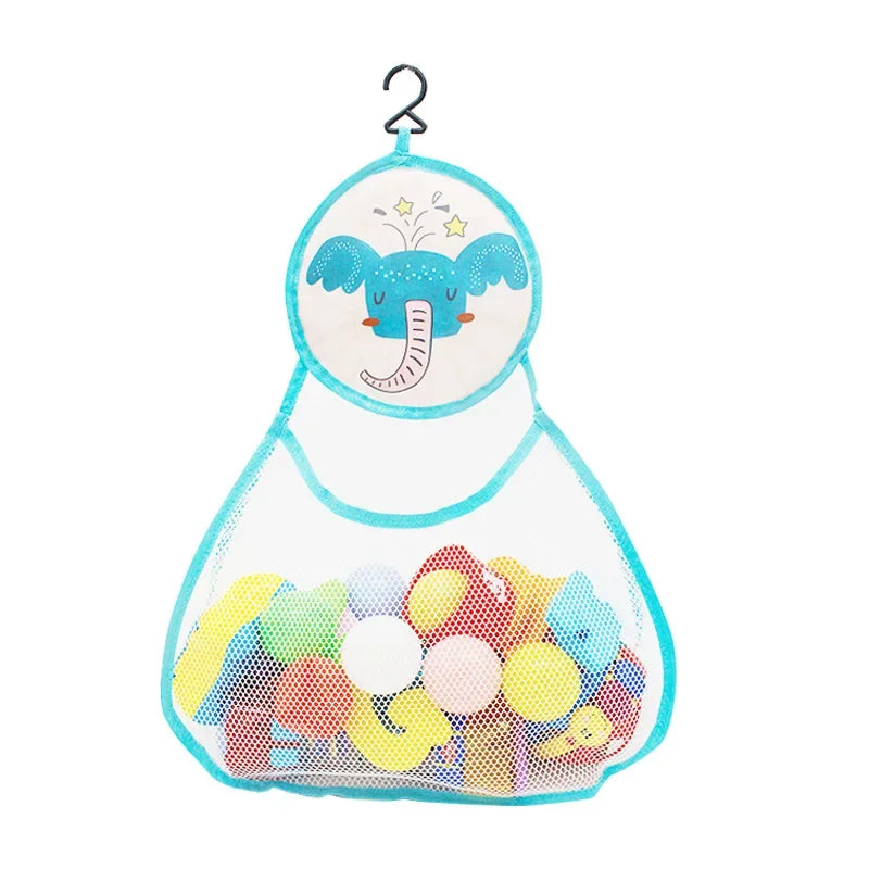 Dinosaur Baby Bath Toy Organizer – Mesh Bag with Suction Cups Keeps Toys Dry, Neat, and Off Your Tub Floor