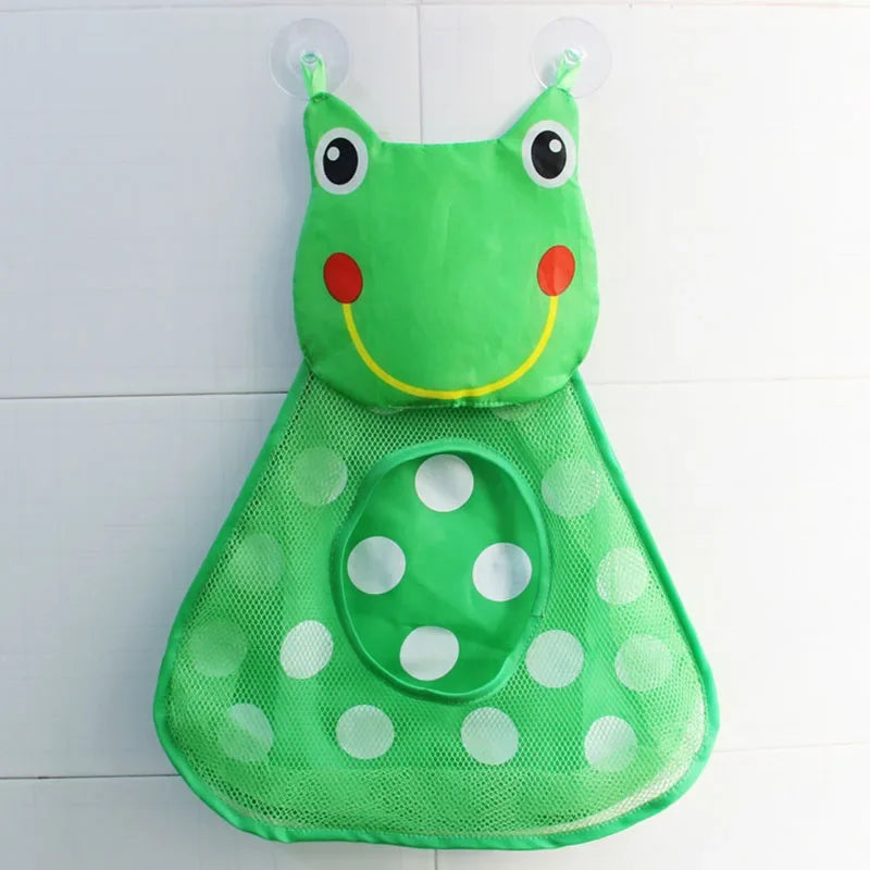 Dinosaur Baby Bath Toy Organizer – Mesh Bag with Suction Cups Keeps Toys Dry, Neat, and Off Your Tub Floor