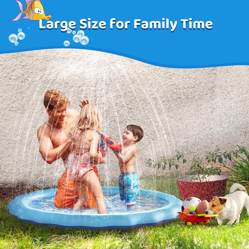 Dog & Kids Splash Sprinkler Pad. Water Sprinkle Playing Mat