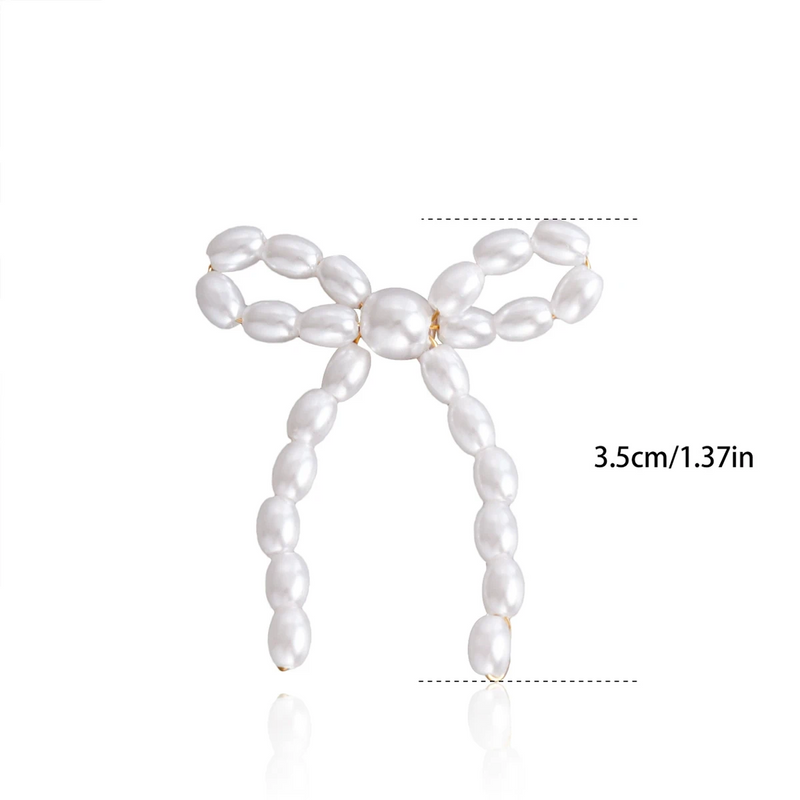Dainty Bowknot Pearl Stud Earrings – Classic Gold & Silver Daily Wear Jewelry for Elegant Women