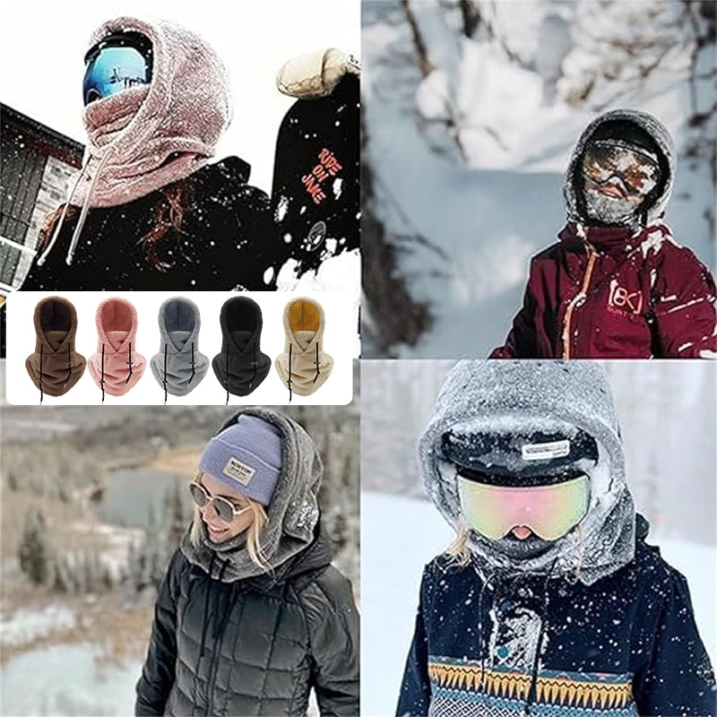 With hood in Sherpa