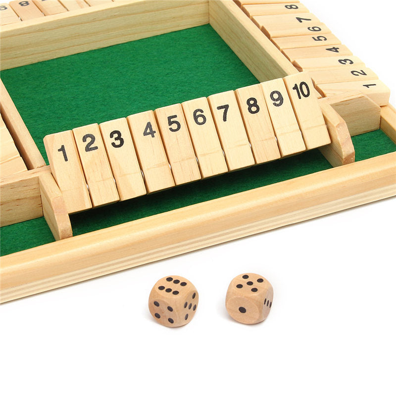 Shut The Box Wooden Board Game