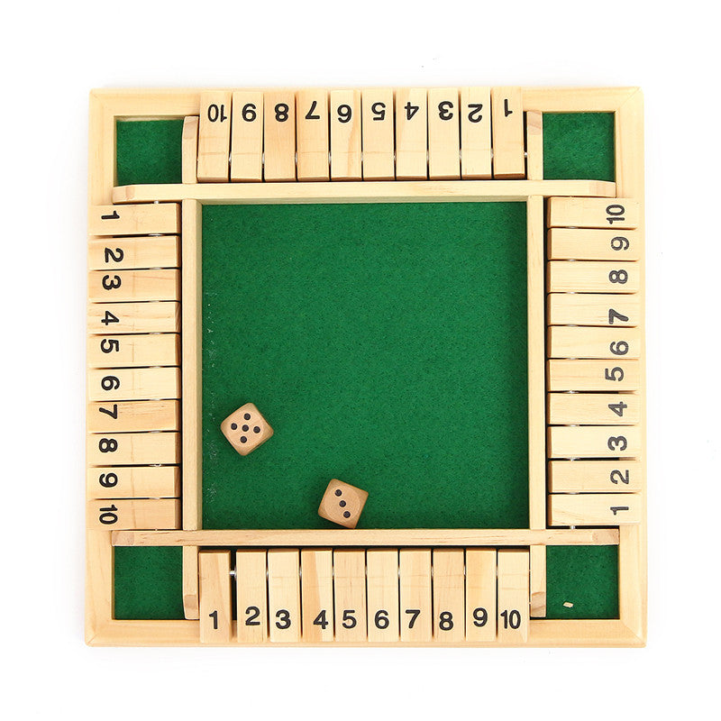Shut The Box Wooden Board Game