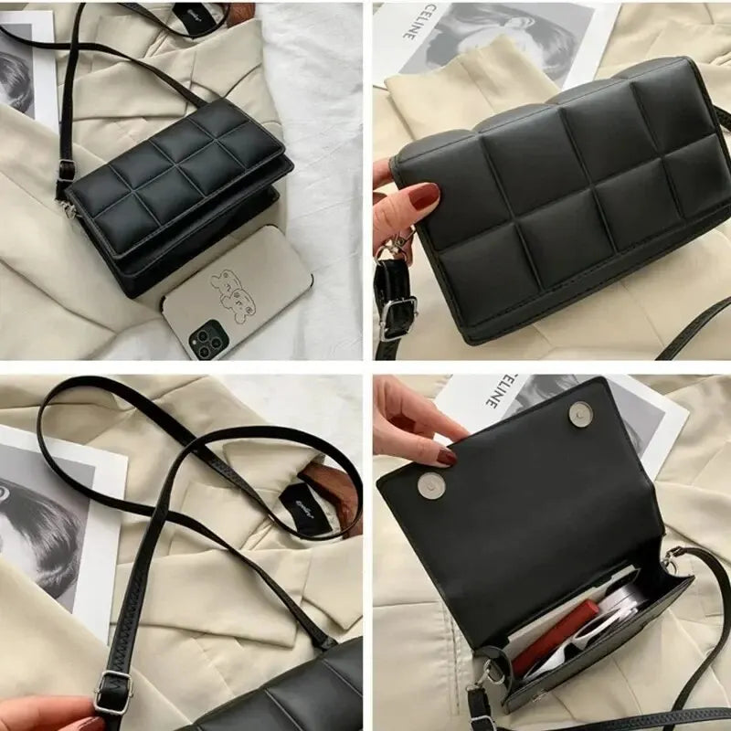 Designer PU Leather Women’s Bag – Trendy Small Crossbody with Classic Handle for Everyday Chic and Timeless Elegance