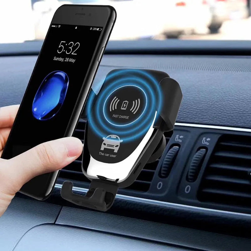 Fast Qi, Car Wireless Charger and Holder For iPhone and Samsung