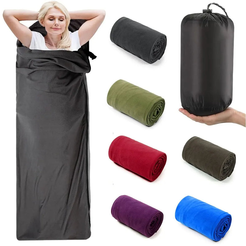 Ultra-Light Fleece Sleeping Bag Liner – Polar Travel Sheet Adds Warmth to Tents and Beds, Perfect for Outdoor Camping Adventures