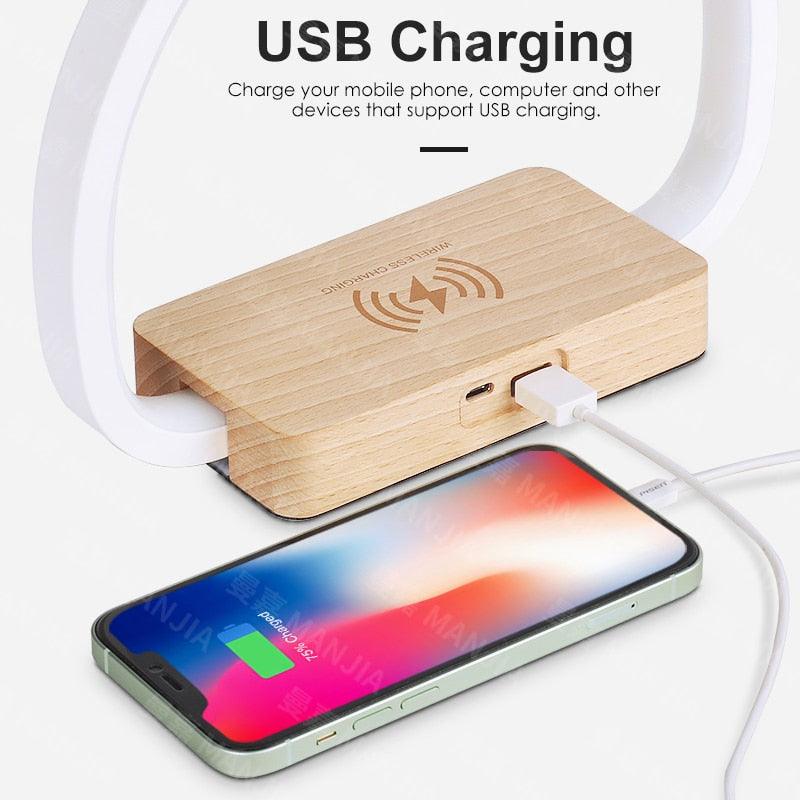 Wireless Charger LED Table Lamp with Touch Control