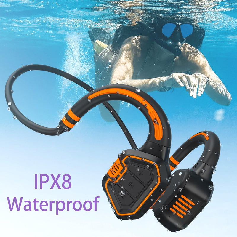 IPX8 Waterproof Wireless Bone Conduction Earphone