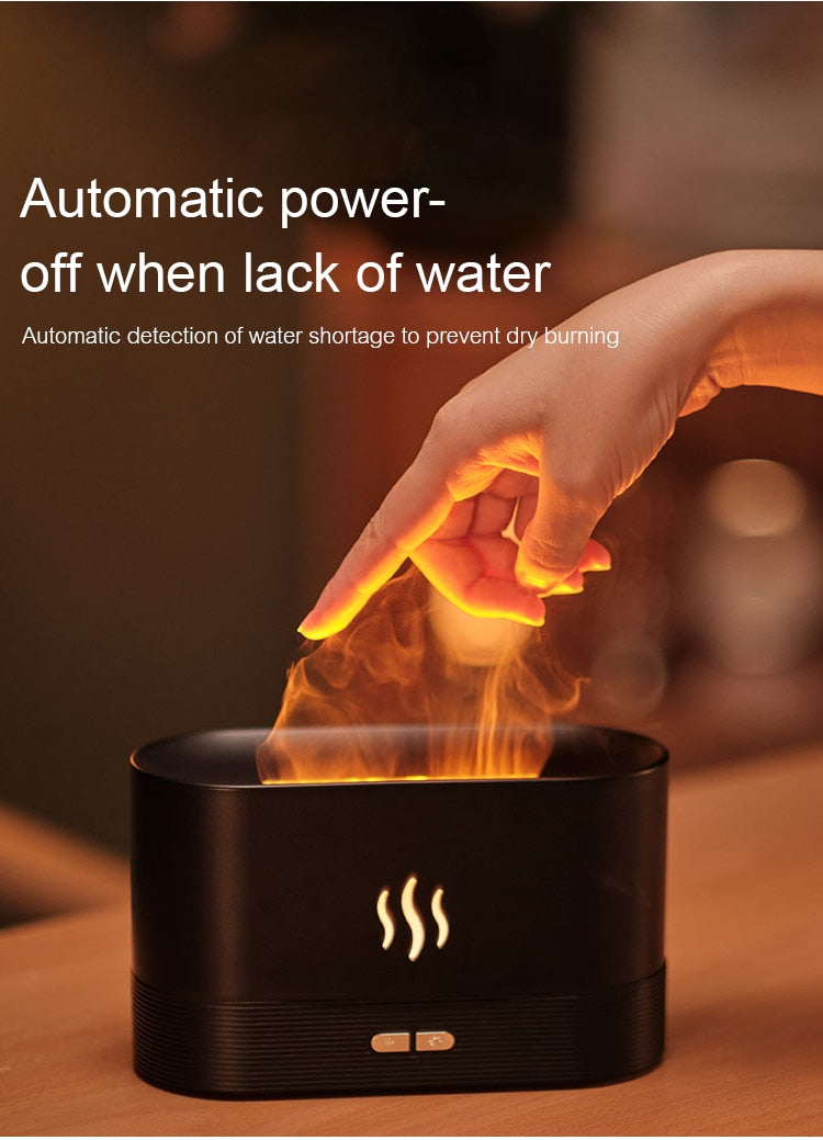 3D Flame Humidifier Essential Oil Diffuser