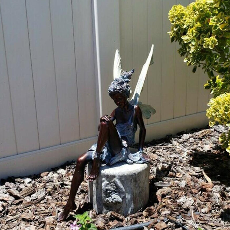 Sitting Fairy Garden Statue