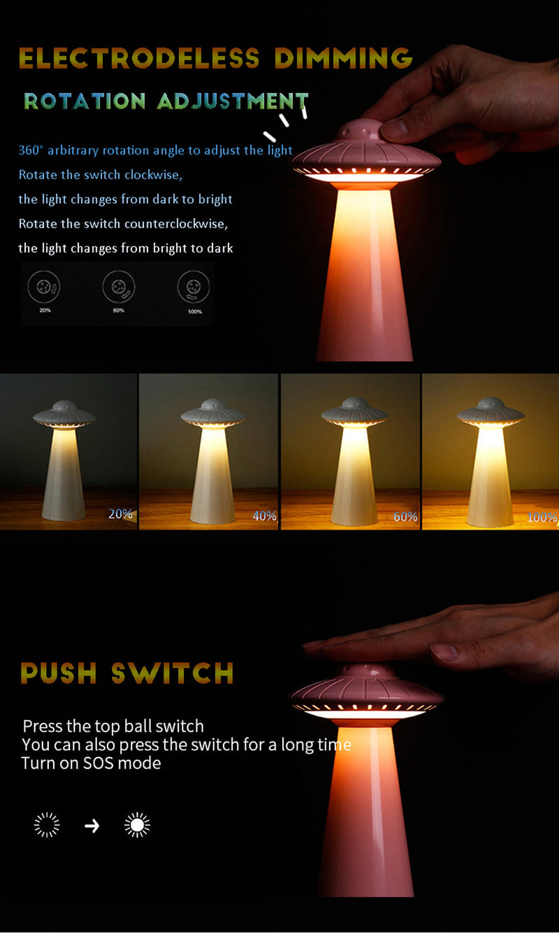 UFO Shaped Rechargeable LED Desk Lamp