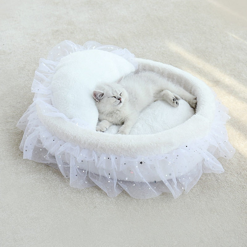 Soft Lace Princess Cat Bed