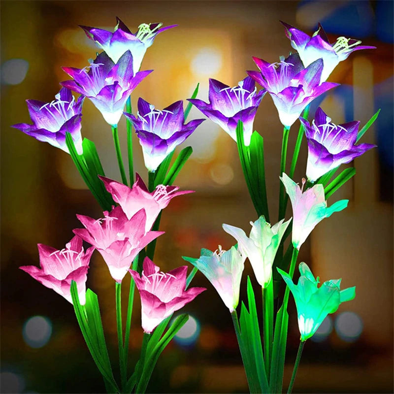 2pcs Light-Up Garden Flowers