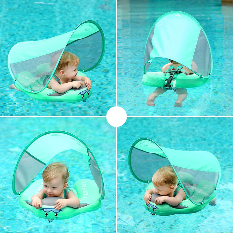 Mam Baby Swim Float with Canopy Non-Inflatable Solid Baby Kids Float.