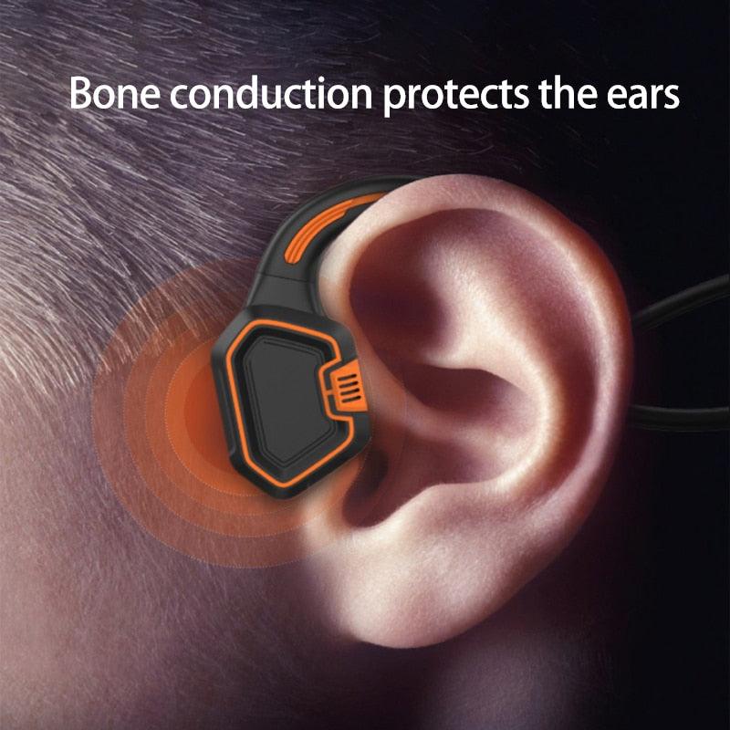 IPX8 Waterproof Wireless Bone Conduction Earphone