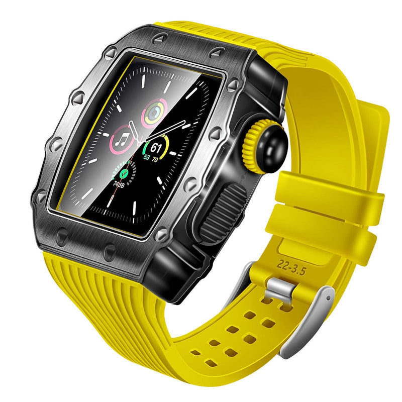 Luxury Metal Case with Silicone Band Modification Kit for Apple Watch