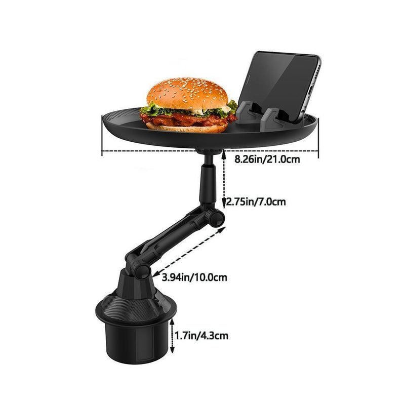 Car Cup Holder with Attachable Food Eating Tray