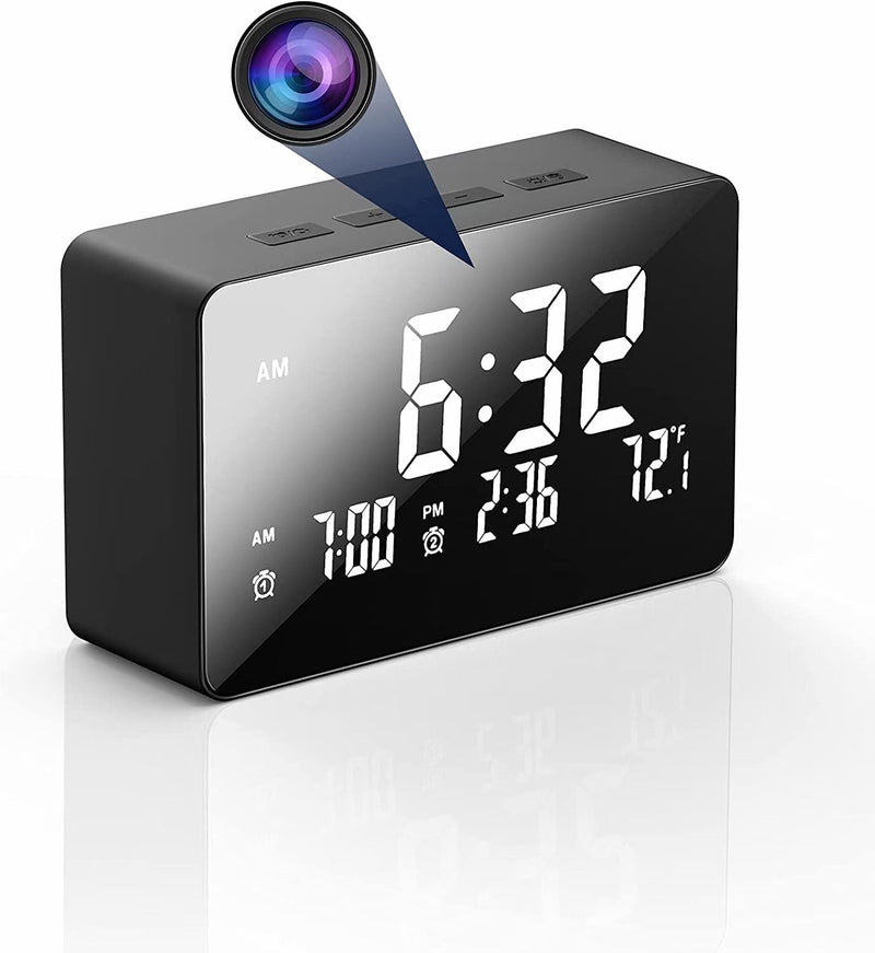 WiFi Surveillance Camera Smart Clock WiFi Surveillance Camera Smart Clock 140 Degree Wide Angle Lens and Night Vision