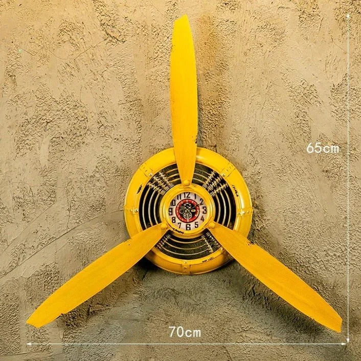 RETRO STYLE AIRPLANE PROPELLER CLOCK