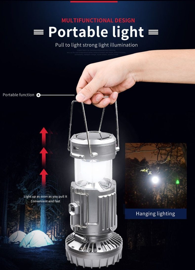 Solar Fan Camping Light