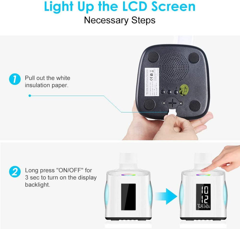 Study LED Desk Colors Night Light with USB Charging Screen Calendar