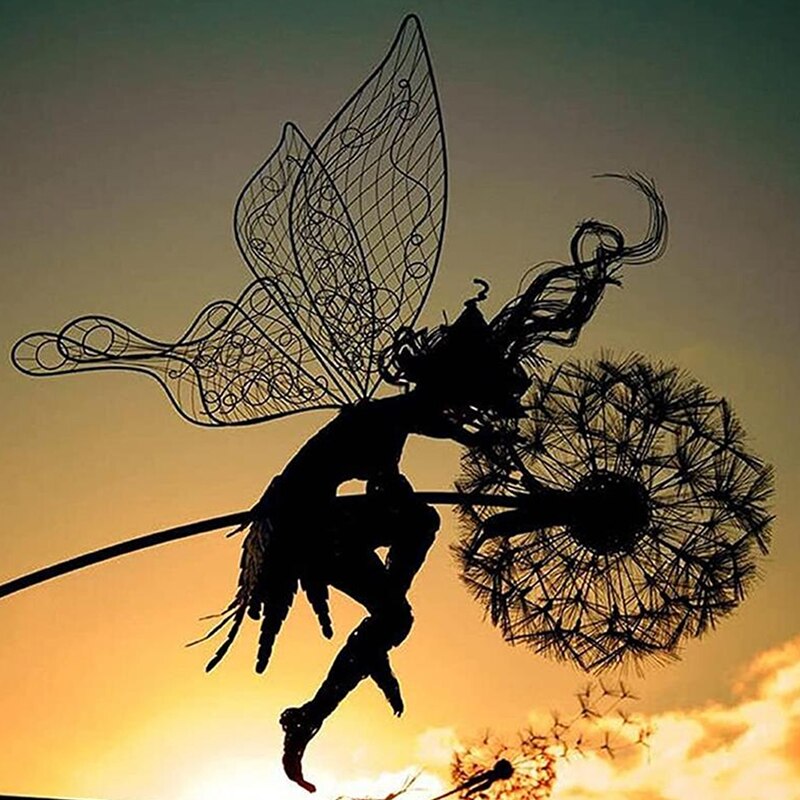 Pixie Fairy and Dandelion Miniature Garden Decor