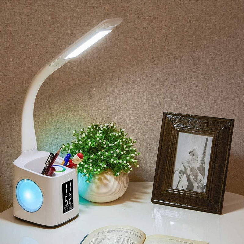 Study LED Desk Colors Night Light with USB Charging Screen Calendar