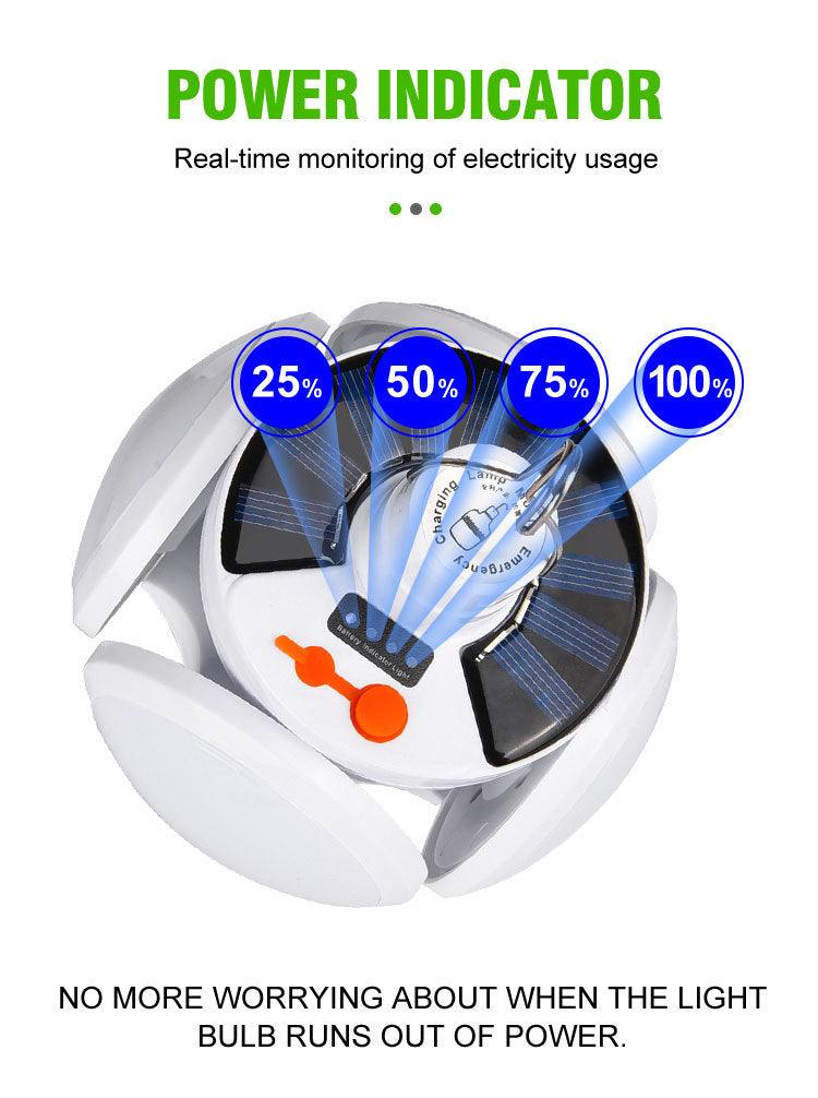 Foldable LED Solar Rechargeable Outdoor Waterproof Lamps