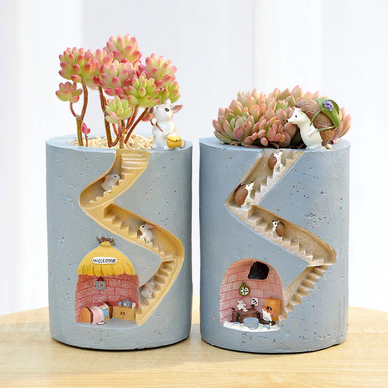 Animal Burrow Planter Pot