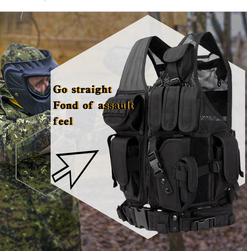 Tactical Molle Vest Army Military Combat Armor Airsoft Vest Mens Hunting Gear Paintball Equipment Multi-pocket Protective Vest