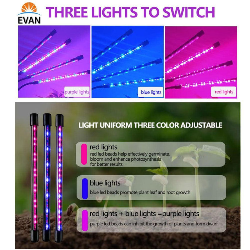 Full Spectrum Phyto Grow Light with Timer Clip