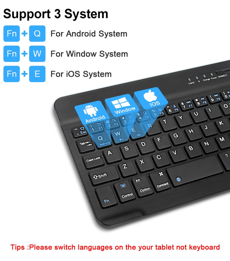 Wireless Bluetooth Keyboard and Mouse For iPad and Samsung Galaxy Tab