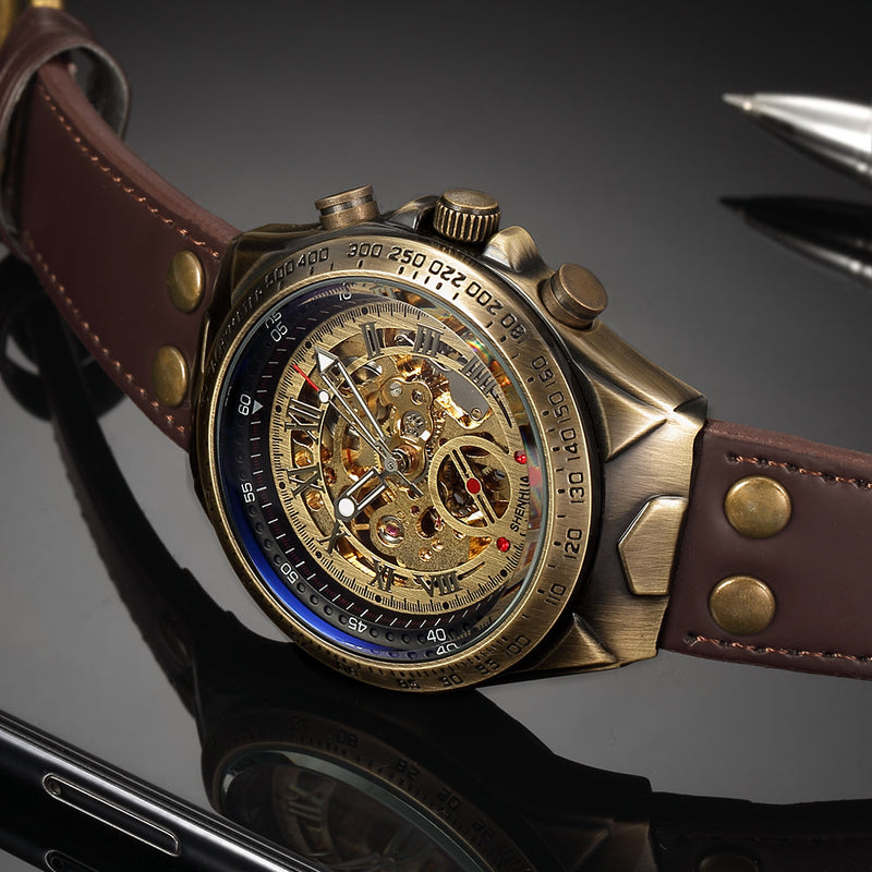 Skeleton Steampunk Retro Mechanical Watch