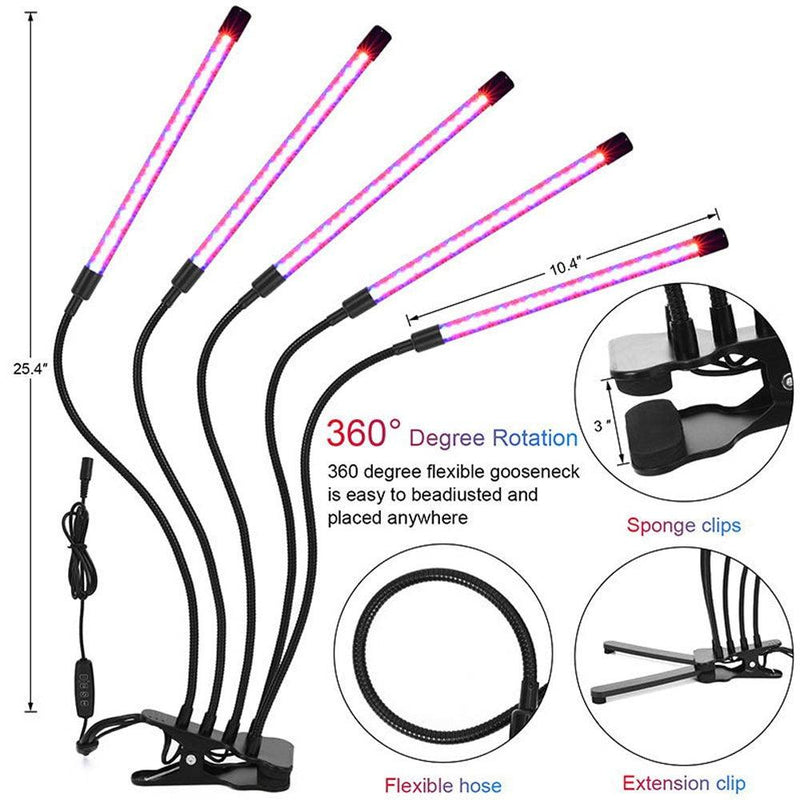 Full Spectrum Phyto Grow Light with Timer Clip