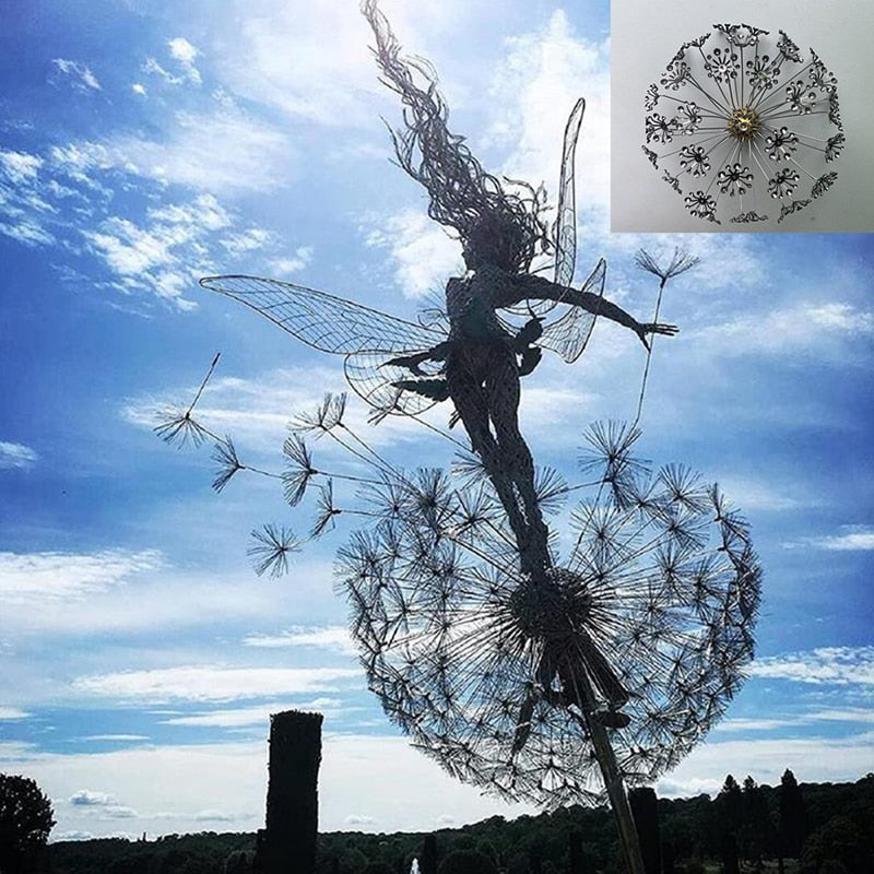 Pixie Fairy and Dandelion Miniature Garden Decor