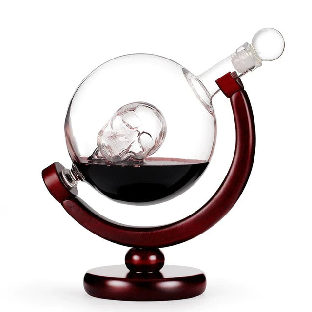 Premium Liquor Decanter Set with Skull Shot Glasses