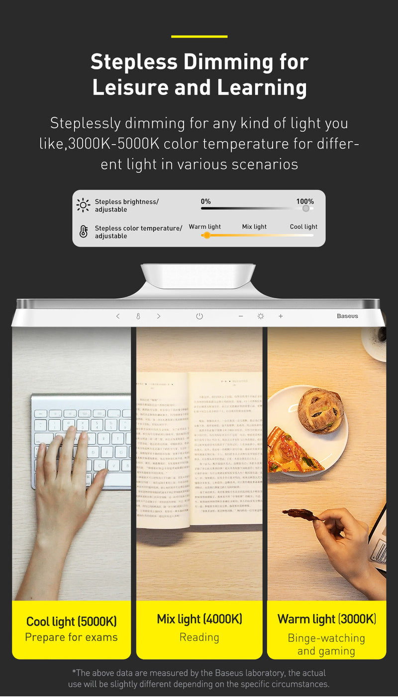 Rechargeable Magnetic LED Desk Lamp with Stepless Dimming