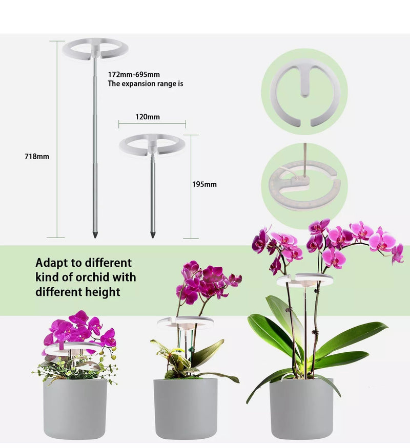 OrchidHalo | Adjustable Stand & Grow Light for Orchids and Indoor Flowers