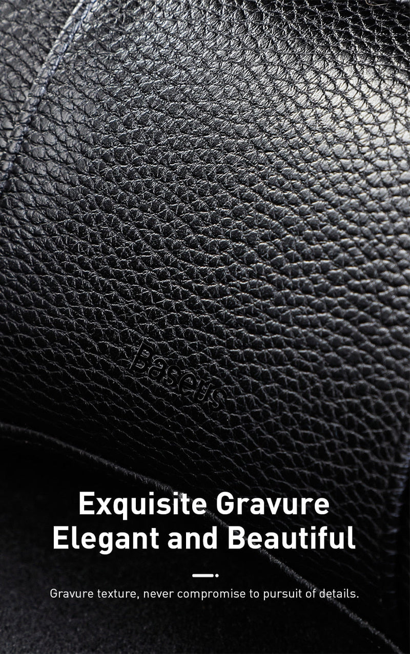 Adjustable Leather Car Neck Pillow