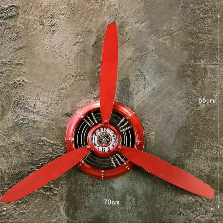 RETRO STYLE AIRPLANE PROPELLER CLOCK