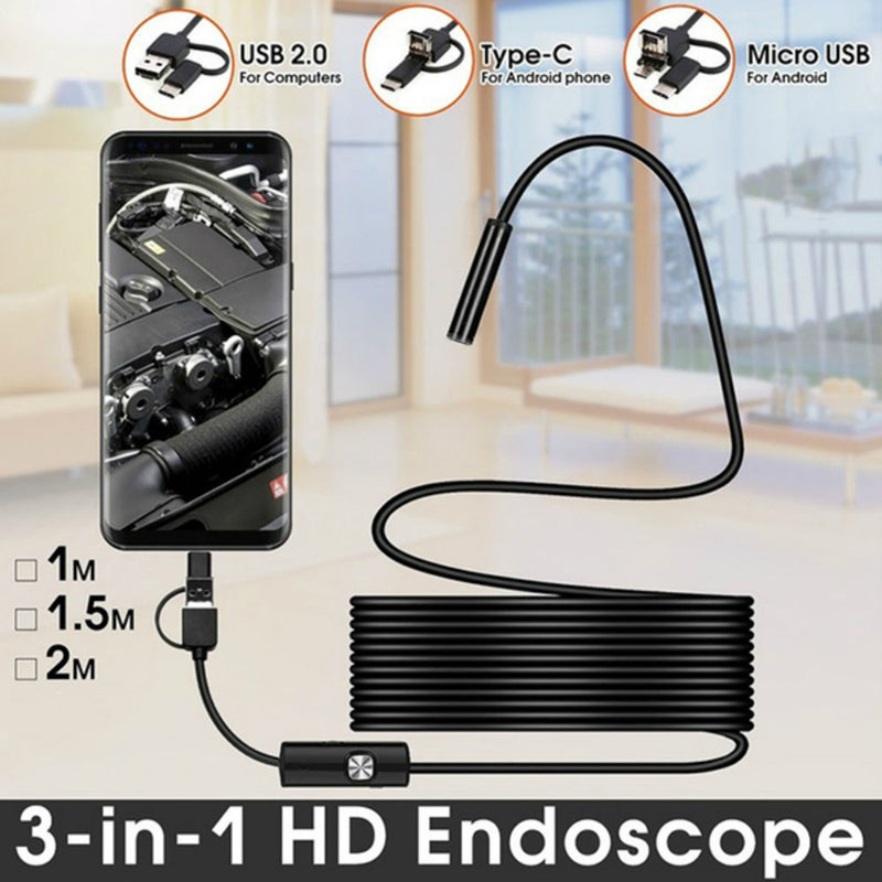 3 in 1 HD Inspection Endoscope For Phone l Wifi Endoscope