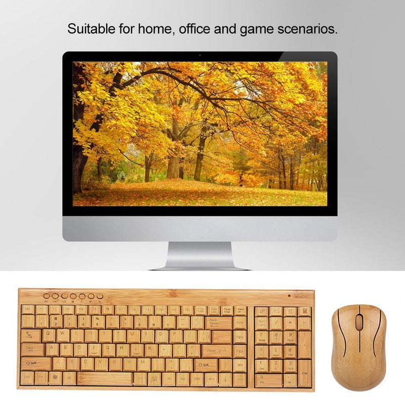Eco Friendly Bamboo Keyboard and Mouse