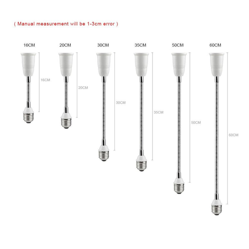 Flexible LED Lamp Extension Light Holder Converters