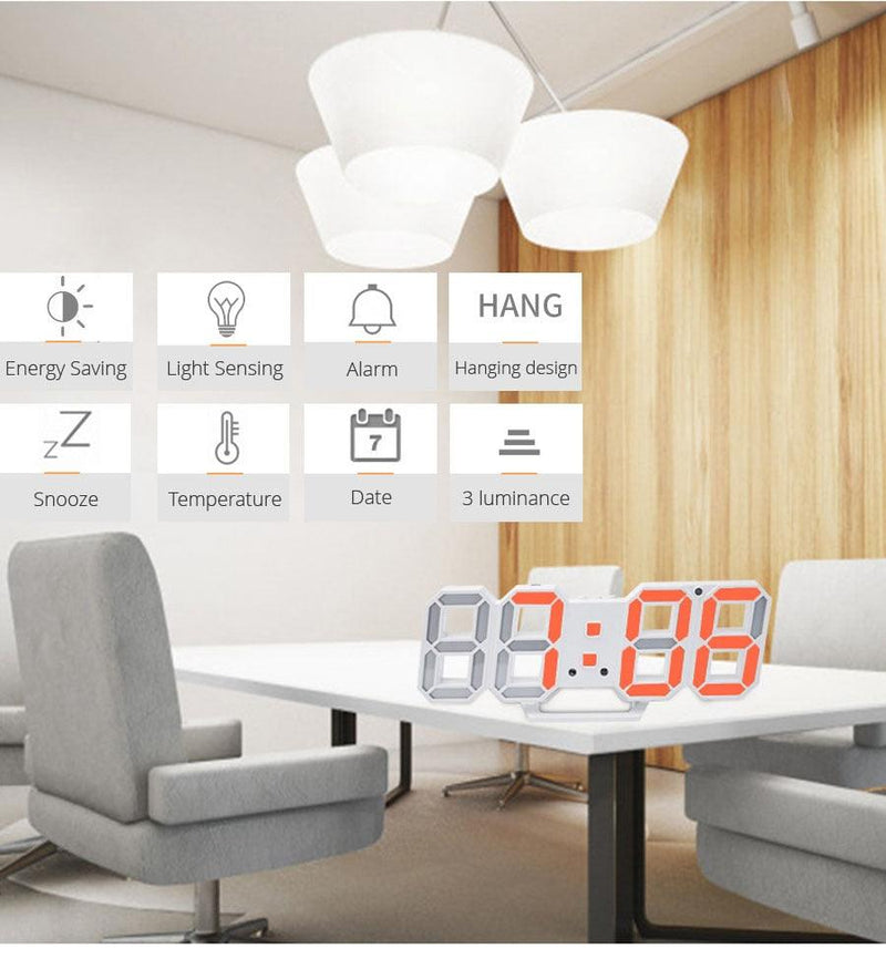 Modern Design Digital LED Wall Clock For Home, Office And Living Room Decoration