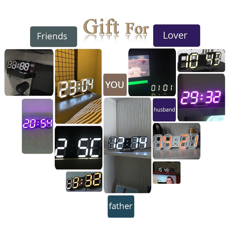 Modern Design Digital LED Wall Clock For Home, Office And Living Room Decoration