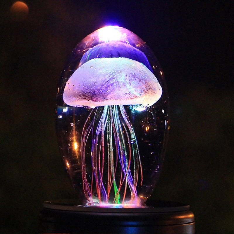 3D Jellyfish Crystal Table Lamp