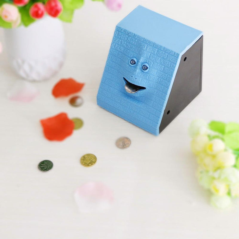 Face Coin Eating Bank, Funny Face Bank, Money Eating Piggy Box, Kids Savings Box