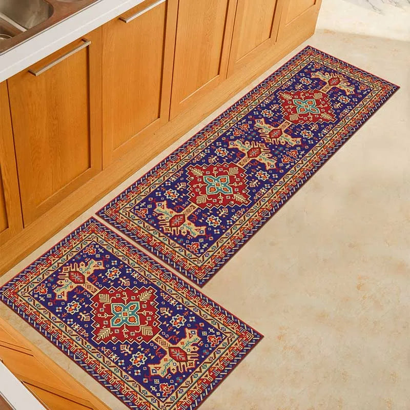 Modern Anti-Slip Kitchen Floor Mat – Geometric Print Area Rug for Bathroom, Balcony, Hallway, and Living Spaces